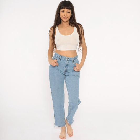 Levi's 550 Mom Jeans 2000s Light Wash High Rise Tapered Leg Small 29
