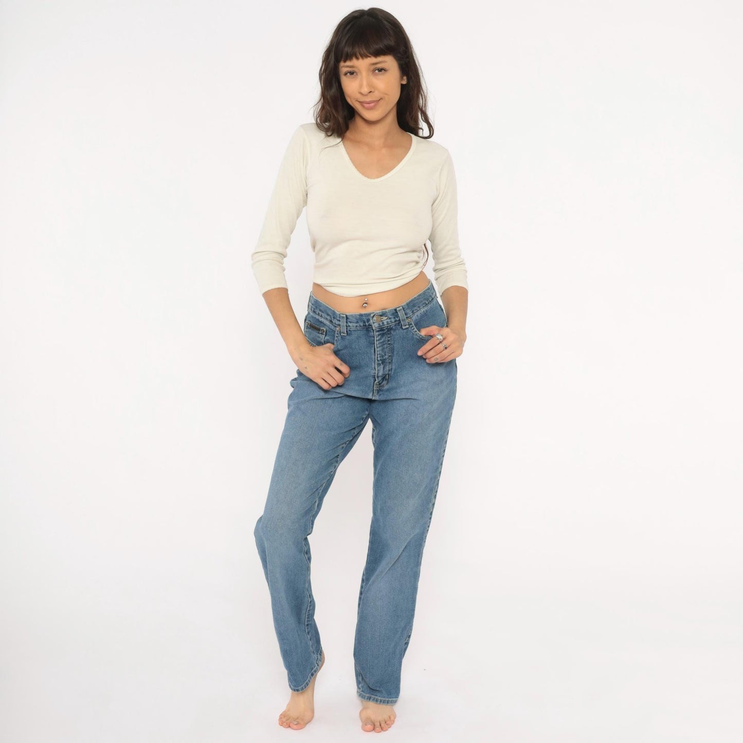 Y2K New York Jeans Bootcut High Rise Medium Wash Denim Large L