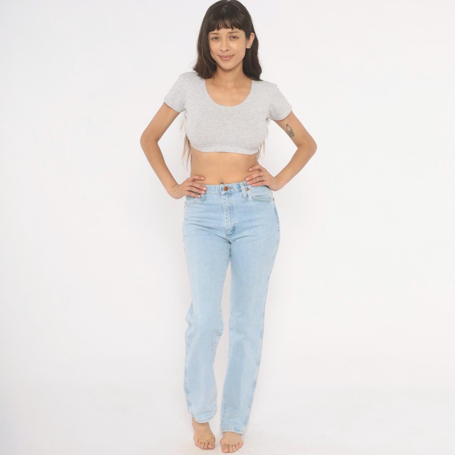 90s Wrangler Light Wash Straight Leg High Rise Jeans 31x34