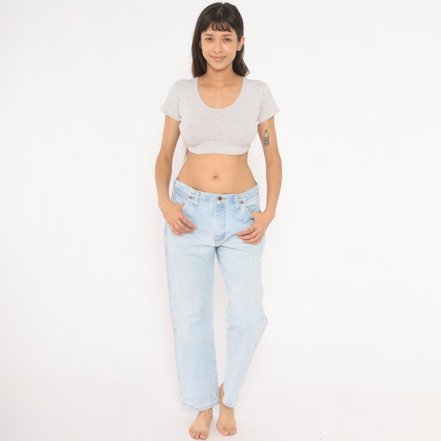 2000s Wrangler Light Wash Straight Leg High Rise Mom Jeans 34x30