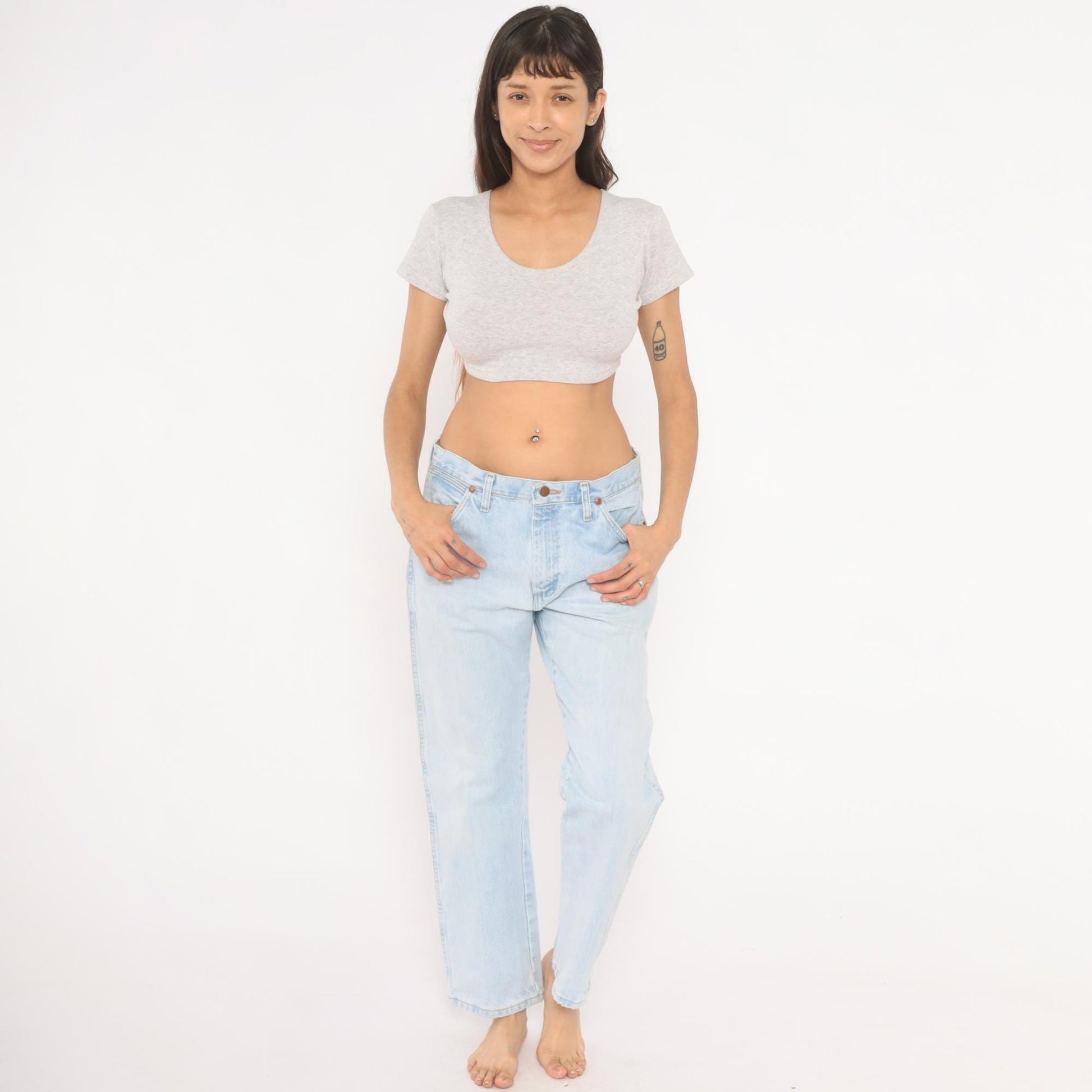 2000s Wrangler Light Wash Straight Leg High Rise Mom Jeans 34x30