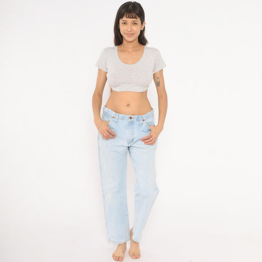 2000s Wrangler Light Wash Straight Leg High Rise Mom Jeans 34x30
