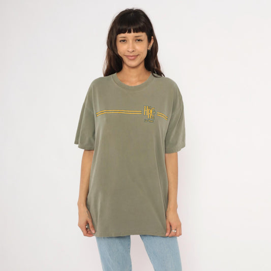 90s Hard Rock Cafe Las Vegas Olive Green Graphic Cotton Tee Extra Large XL