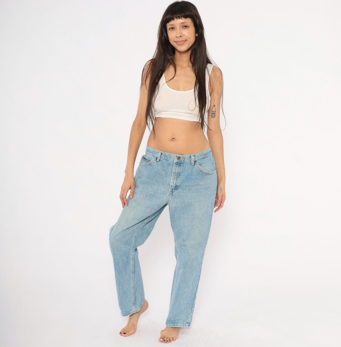 2000s Wrangler Light Wash Straight Leg Jeans Cotton Stonewash Blue Extra Large