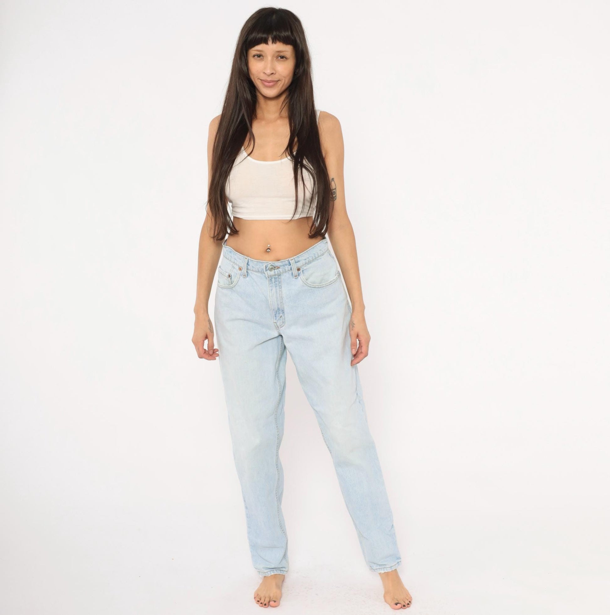 90s Levi's 560 Light Wash High Rise Tapered Jeans 31x32