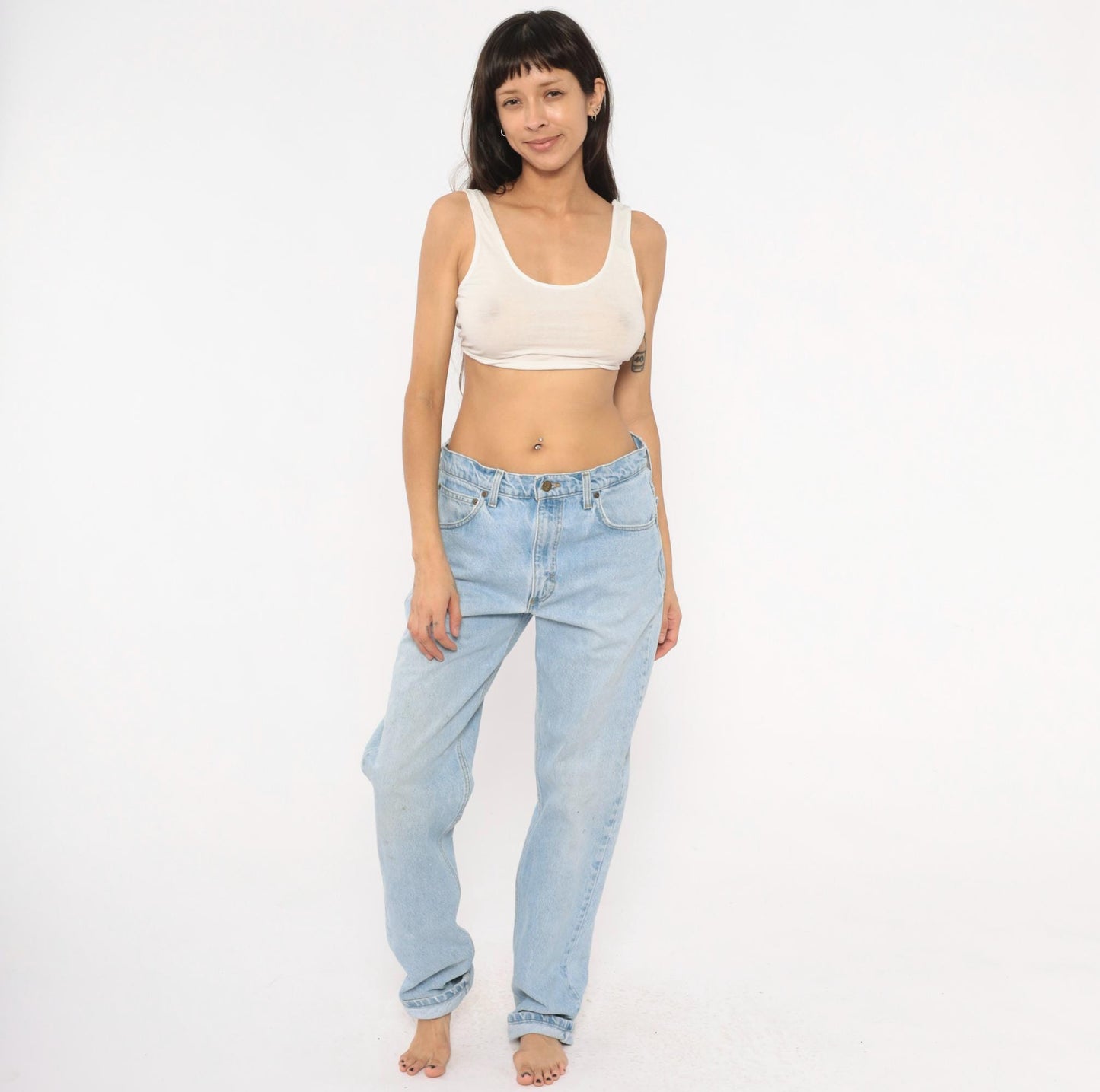 Y2K Carhartt Light Wash Straight Leg Jeans Cotton Denim 34x36