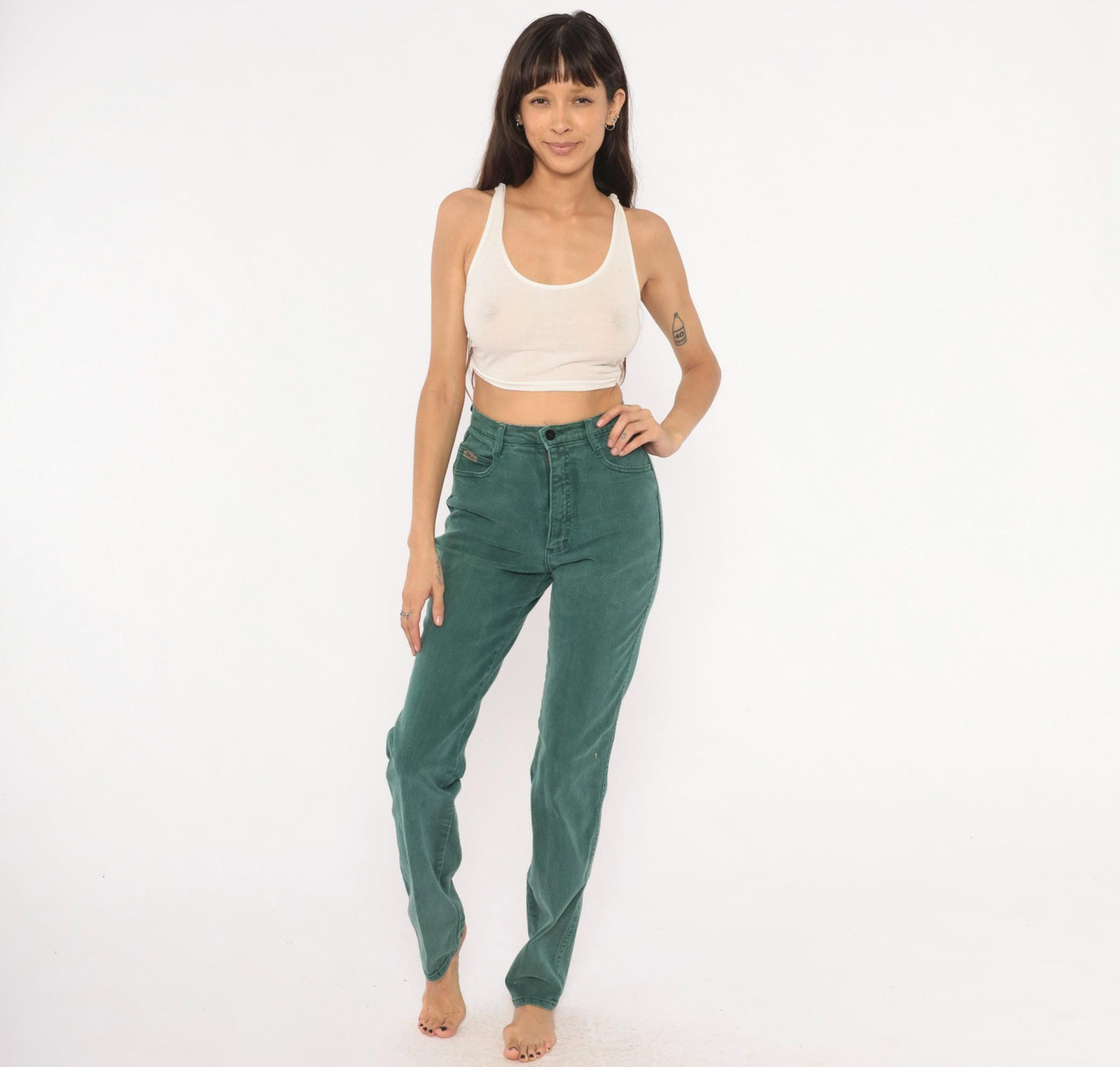 Y2K Roper Sage Green High Rise Straight Leg Jeans Extra Small XS