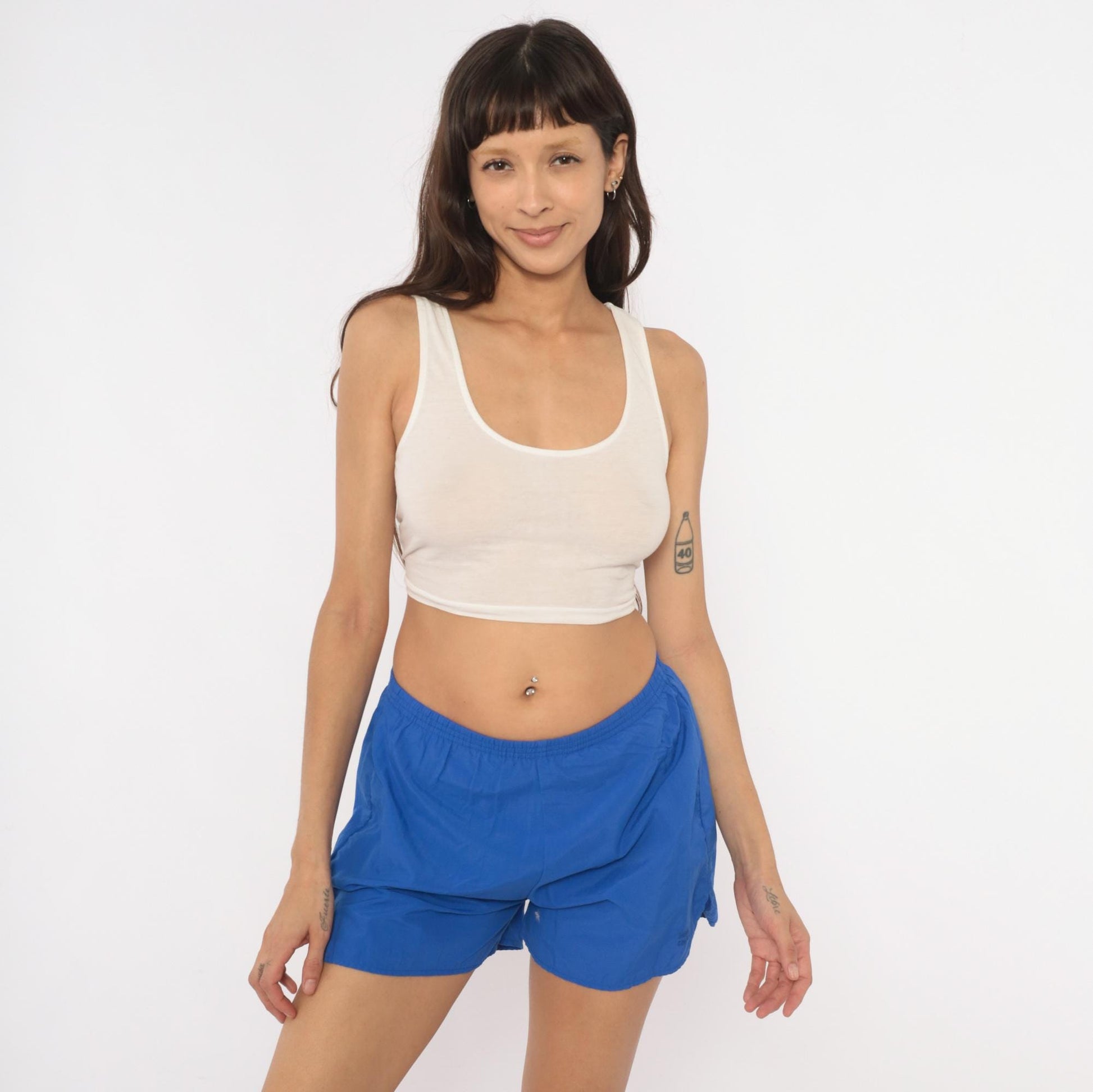80s Moving Comfort Cobalt Running Shorts Nylon Athletic Small