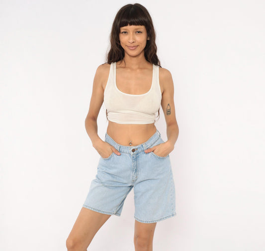 90s Levi's 950 Light Wash Denim Shorts High Rise Cotton Medium