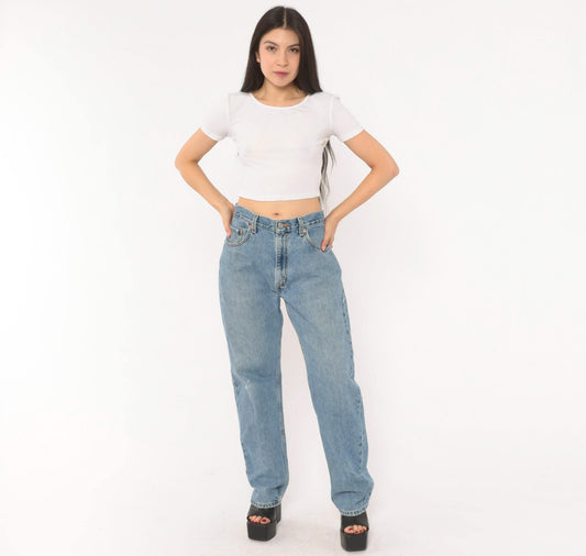 Y2K Levi's 505 Light Wash Denim Straight Leg High Rise Jeans W33