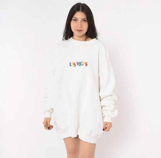 90s Las Vegas Sope Creek Sweatshirt Multicolor Embroidered Crewneck Plus Size XXL