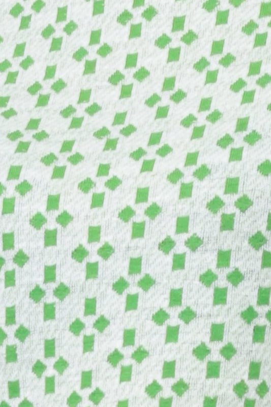 70s Geometric Crop Top Green T-Shirt Short Sleeve Small Medium