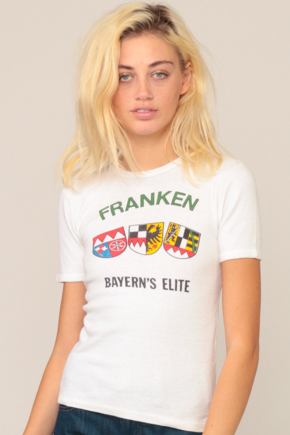 80s Franken Bayern's Elite Germany Graphic T-Shirt Cotton Extra Small