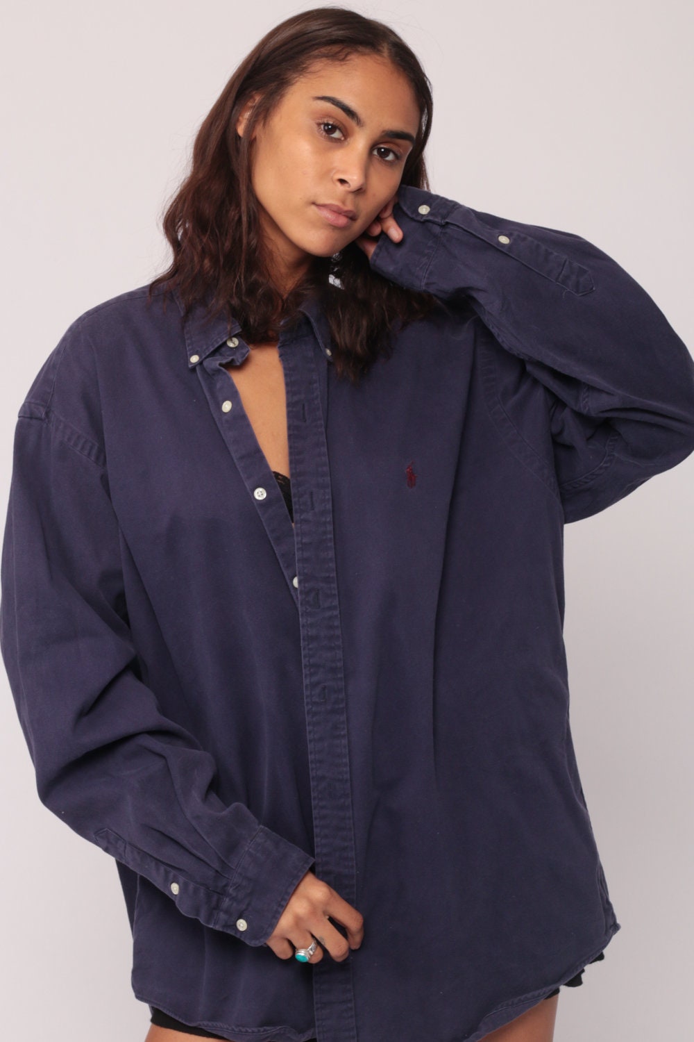 Ralph Lauren Polo Sport 90s Purple Oxford Button-Up Shirt Extra Large XL