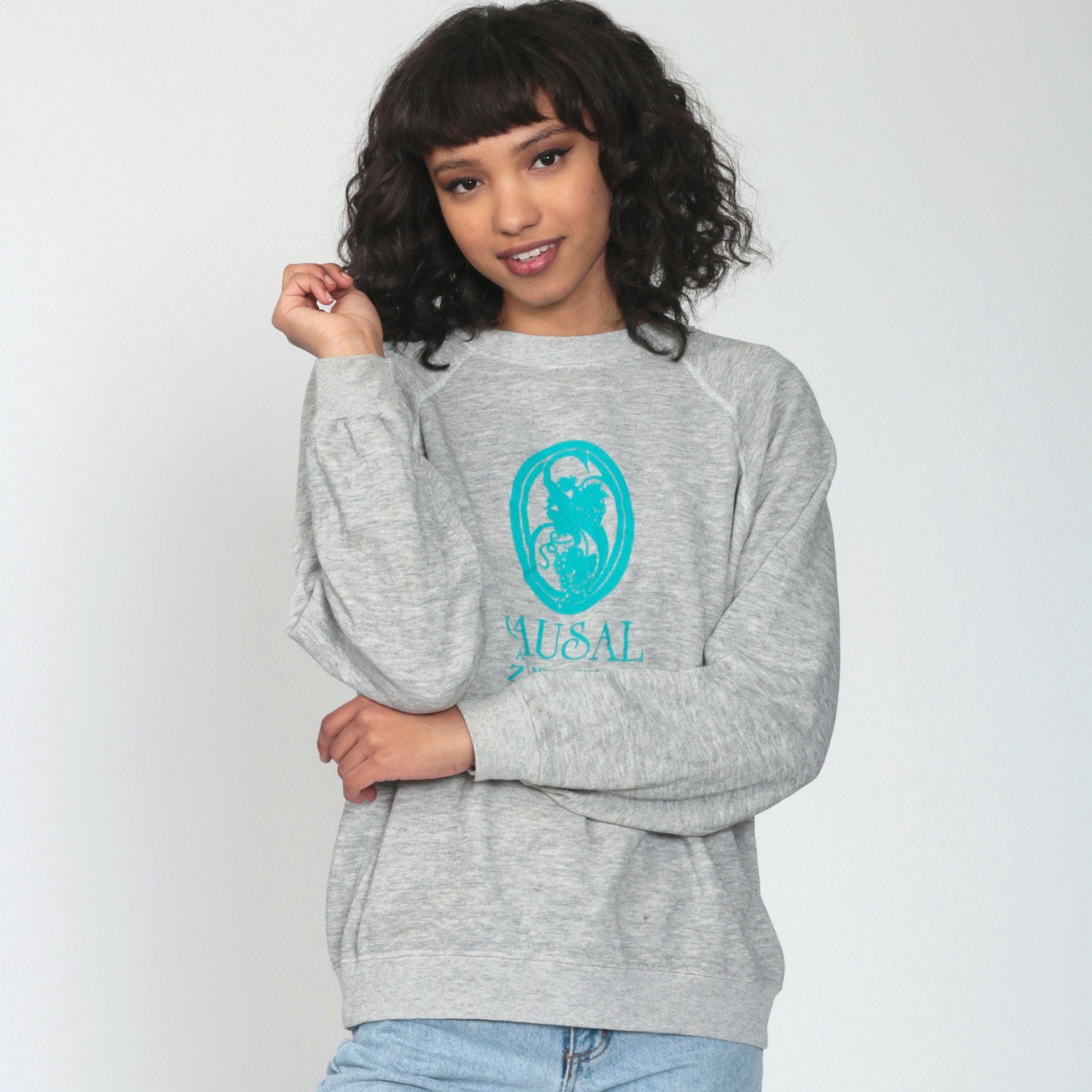 80s Sausal Zinfandel Alexander Valley Wine Graphic Raglan Sweatshirt Unisex