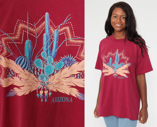 90s Arizona Cactus Desert Saguaro Graphic T-Shirt Extra Large XL
