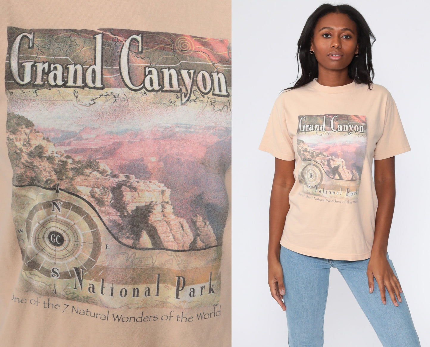 Grand Canyon National Park Graphic T-Shirt Arizona Southwest Tee Small