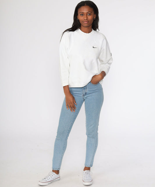 90s Nike Sweatshirt White Paint Splatter Desert Mountain Crewneck Small