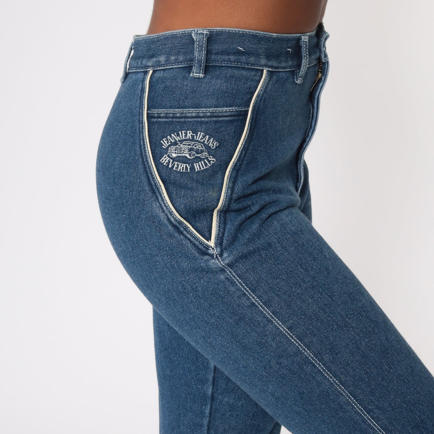 90s Jeanjer High Waist Skinny Jeans Blue Denim Small 27