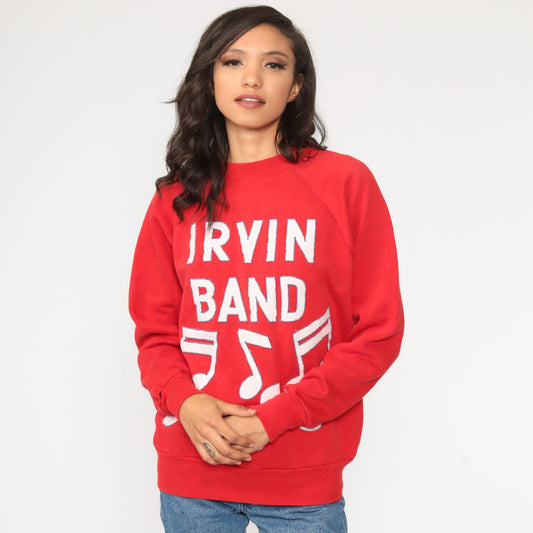 80s Irvin Band High School El Paso Red Crewneck Sweatshirt Medium