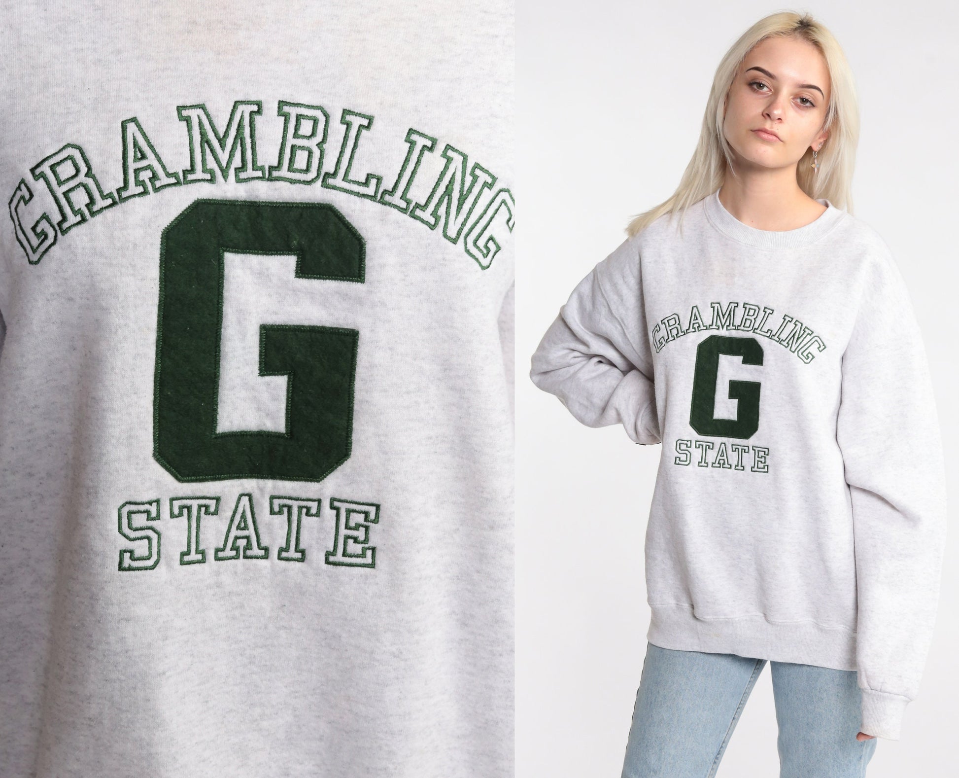90s Grambling State University Louisiana Graphic Sweatshirt Large