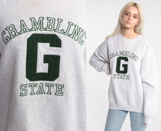 90s Grambling State University Louisiana Graphic Sweatshirt Large