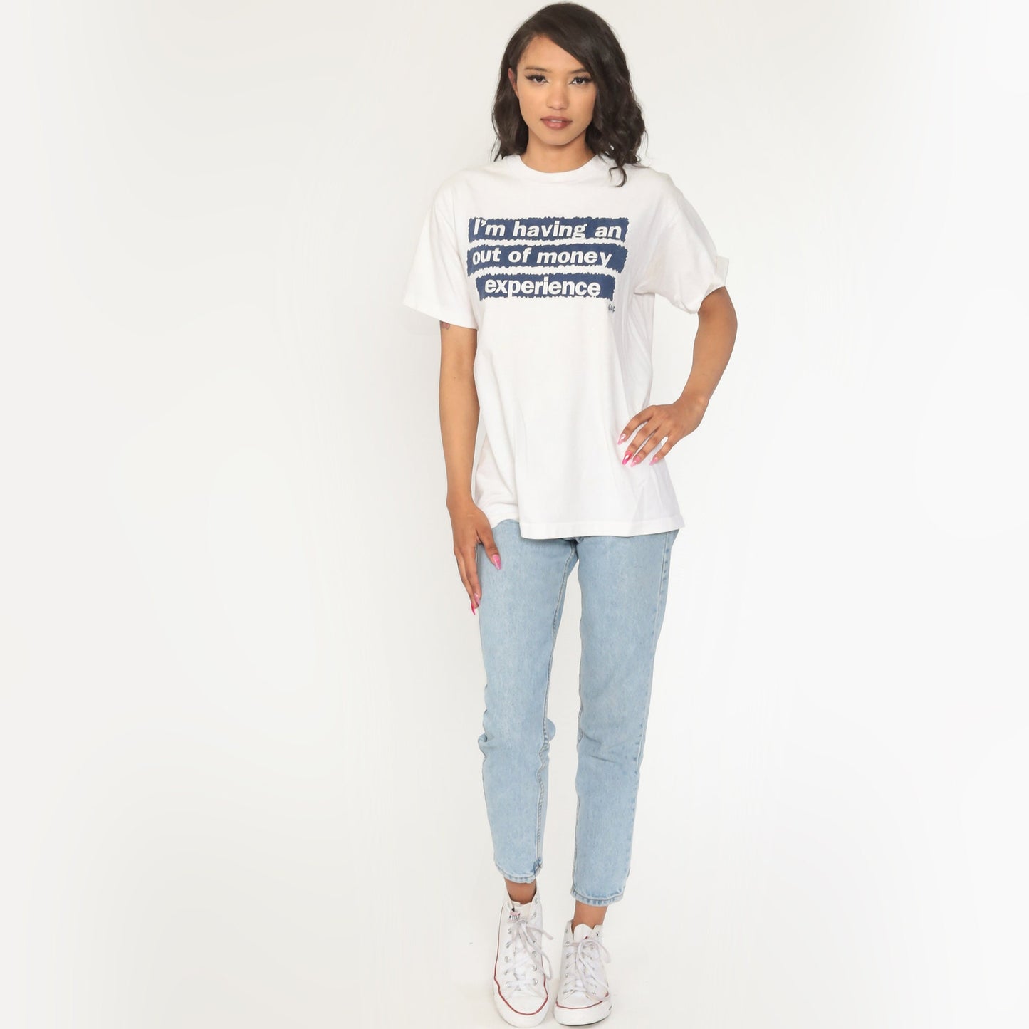 90s I'm Having an Out of Money Experience Graphic Tee Cotton Medium Large