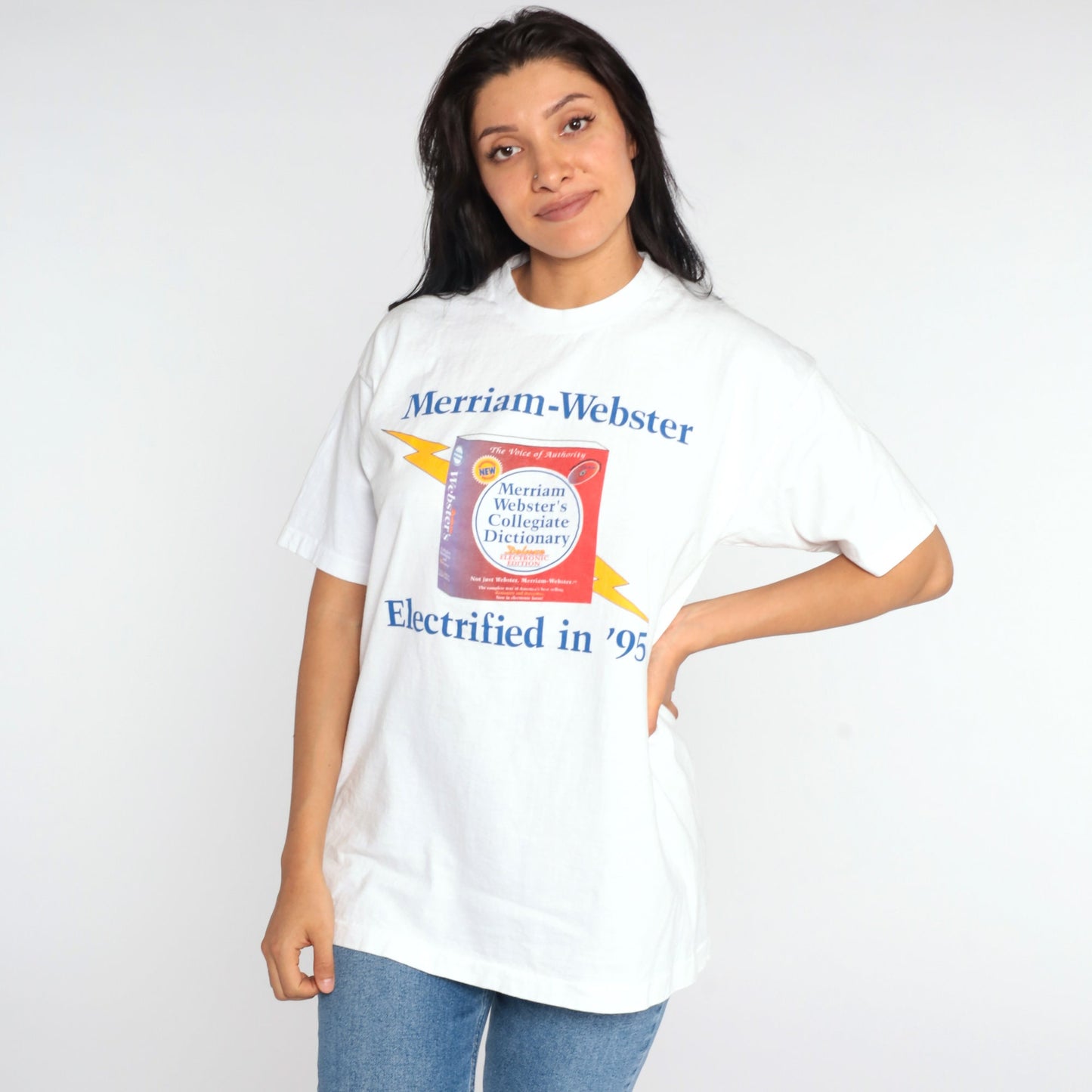 90s Merriam-Webster Dictionary Graphic T-Shirt Cotton Tee Large