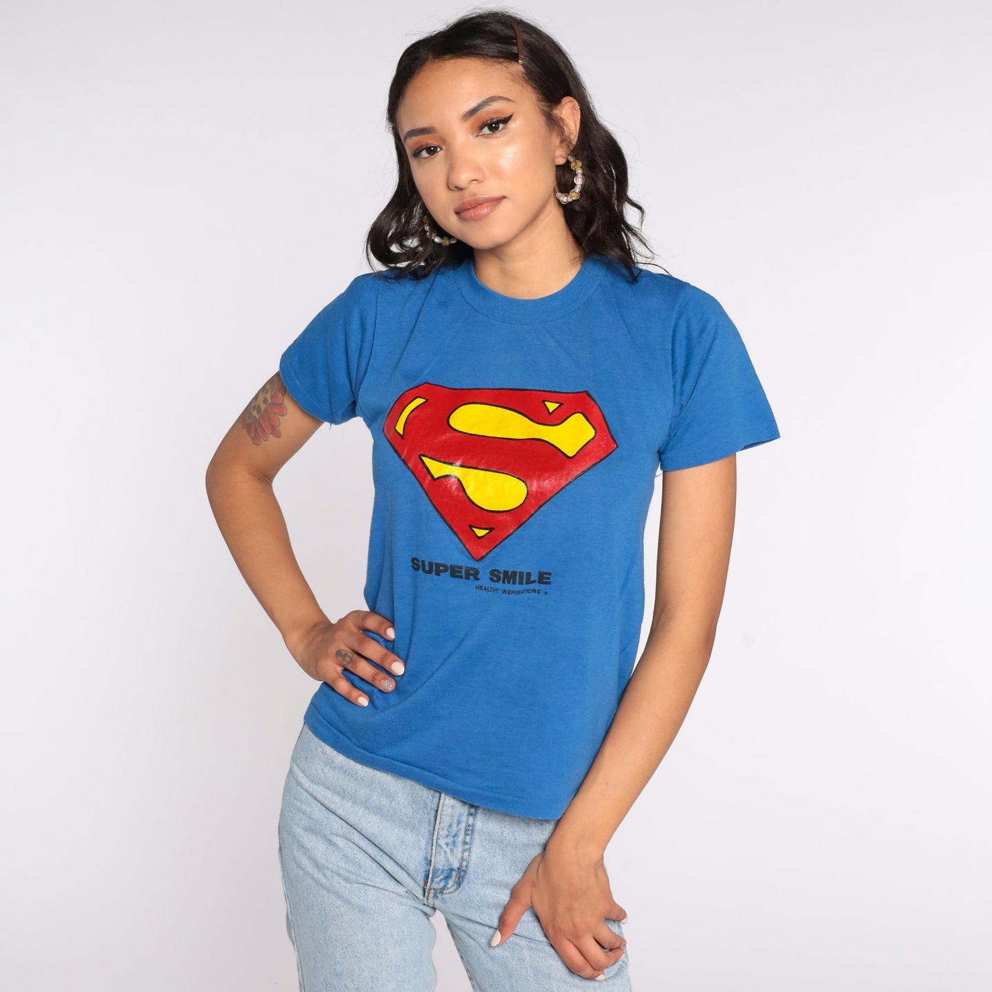 80s Superman Screen Stars DC Comics Graphic T-Shirt Extra Small