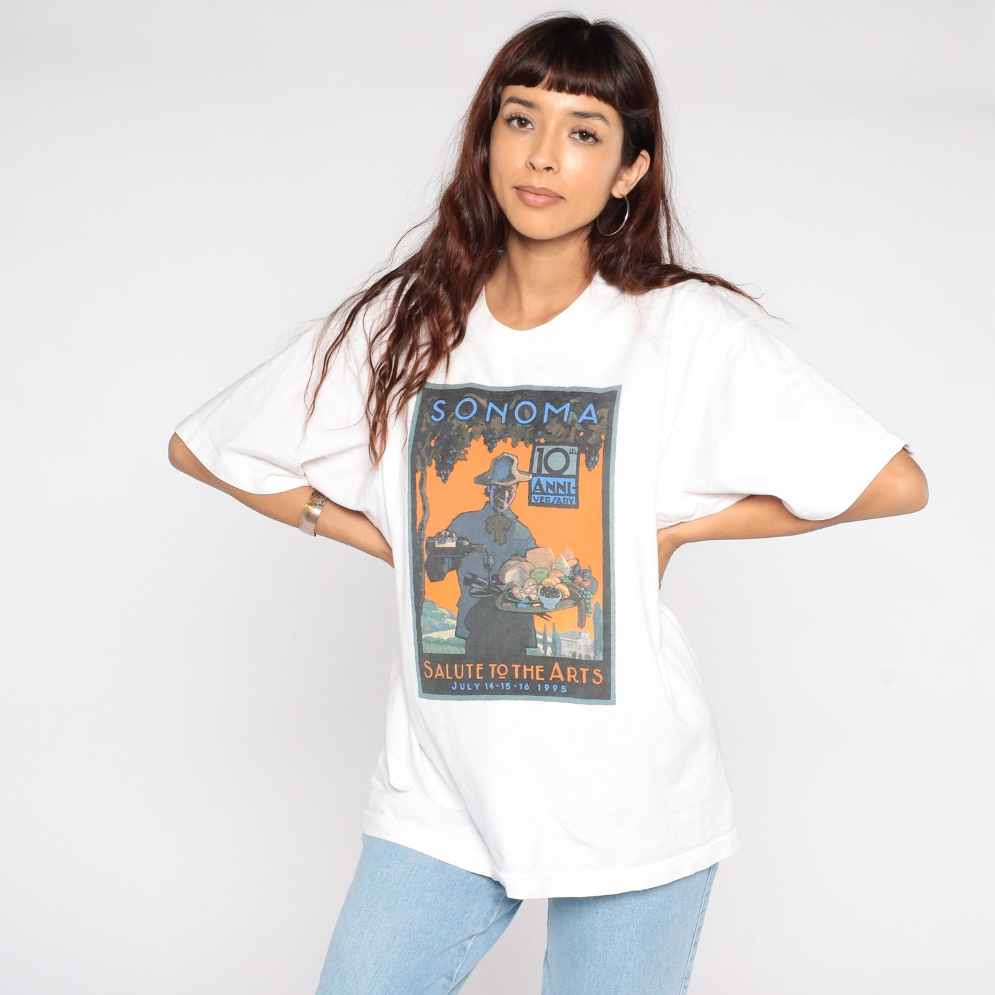 90s Sonoma Salute to the Arts Dennis Ziemienski Graphic Tee Cotton Large