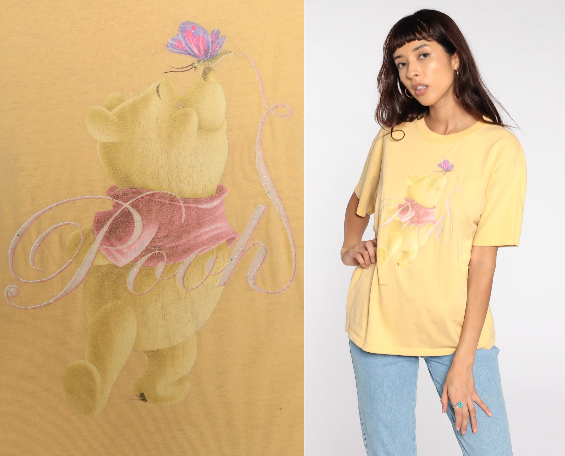 90s Winnie the Pooh Disney Graphic T-Shirt Cotton Tee Medium