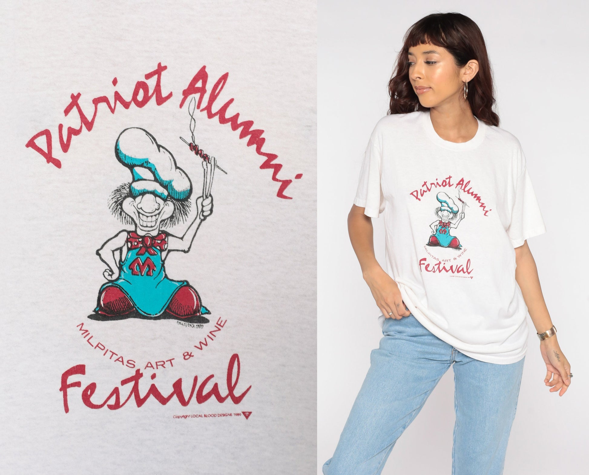 80s Milpitas Art and Wine Festival California Graphic T-Shirt Extra Large