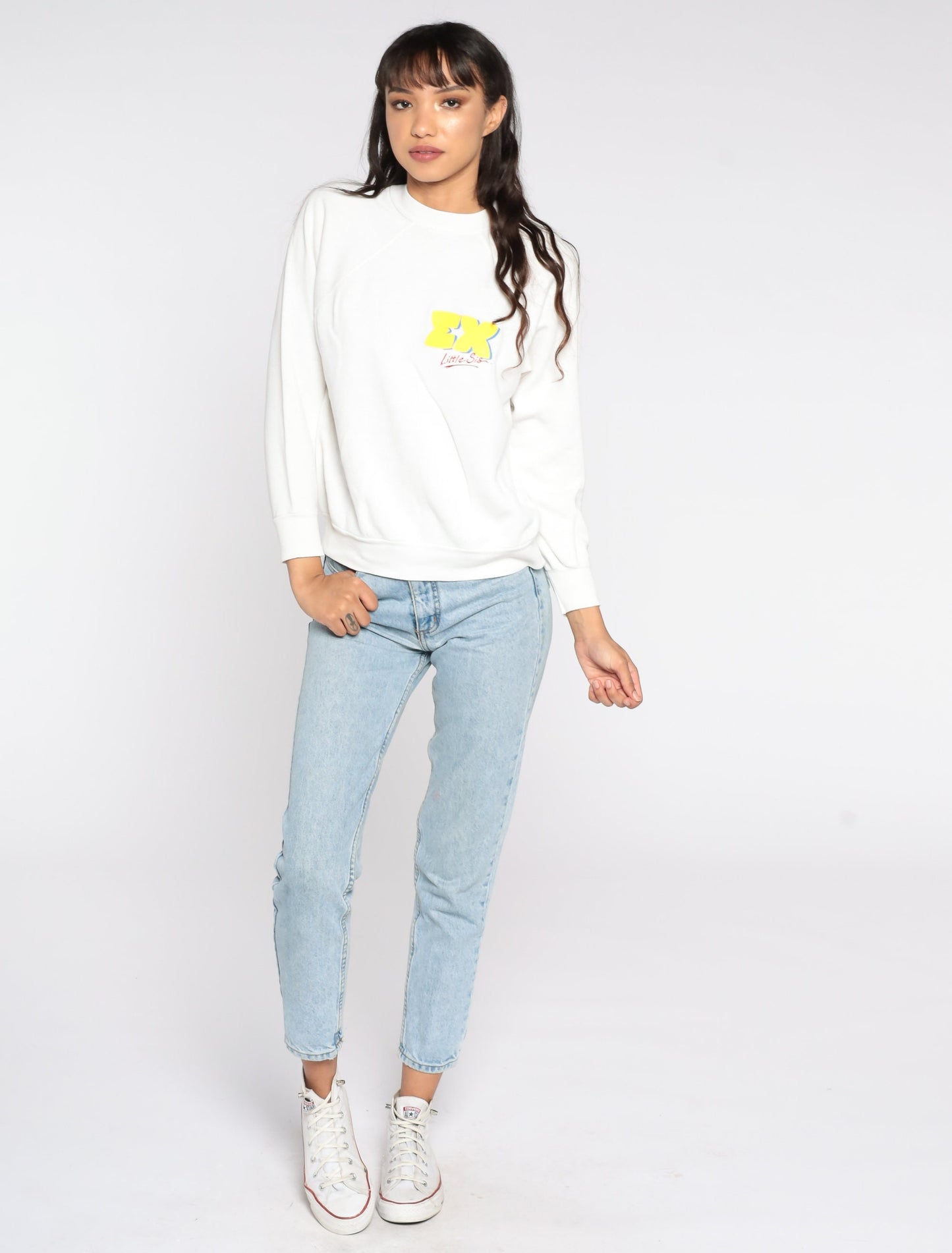 80s UCLA Sigma Chi Sweatshirt Distressed Graphic Crewneck Small