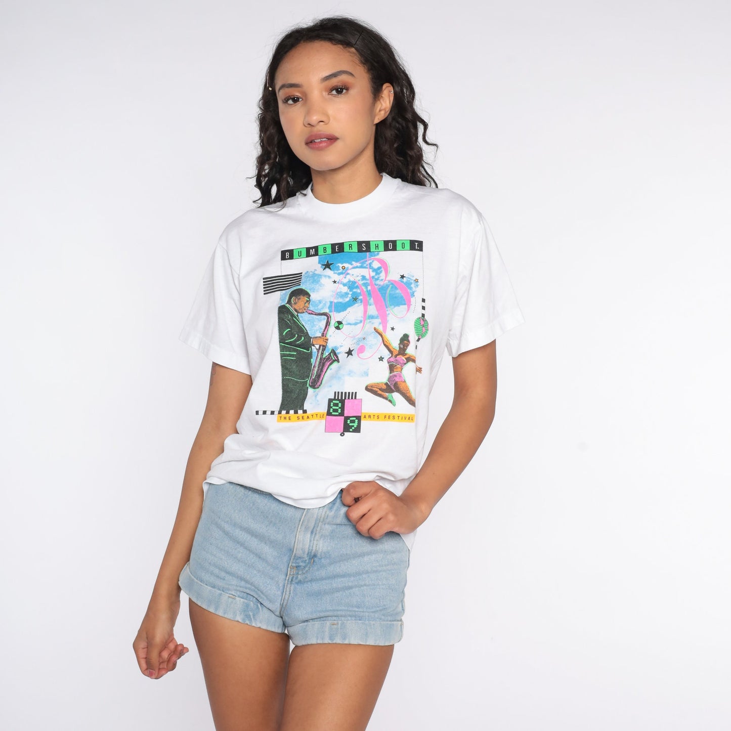 1989 Seattle Bumbershoot Festival Graphic T-Shirt Music Arts Tee Medium