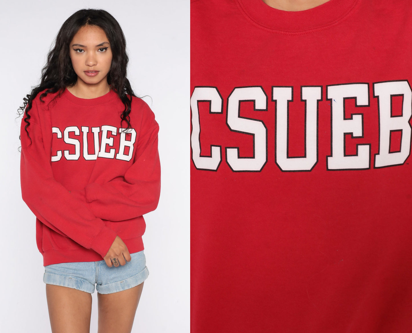 00s CSUEB California State University East Bay Red Sweatshirt Medium