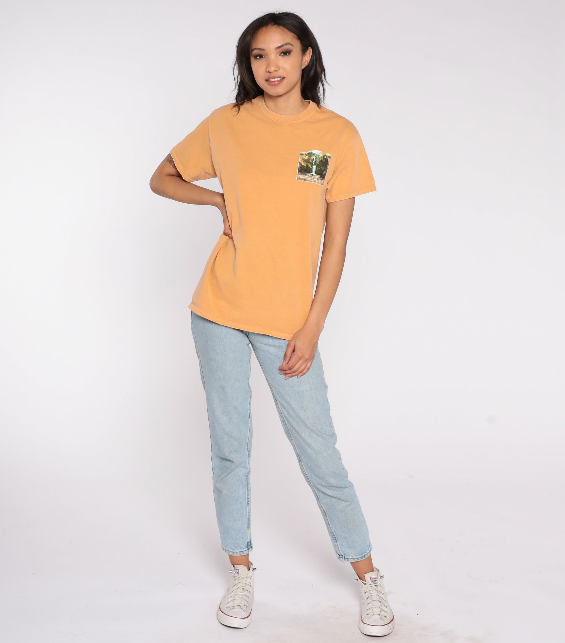 90s Multnomah Falls Oregon Graphic T-Shirt Cotton Tee Medium