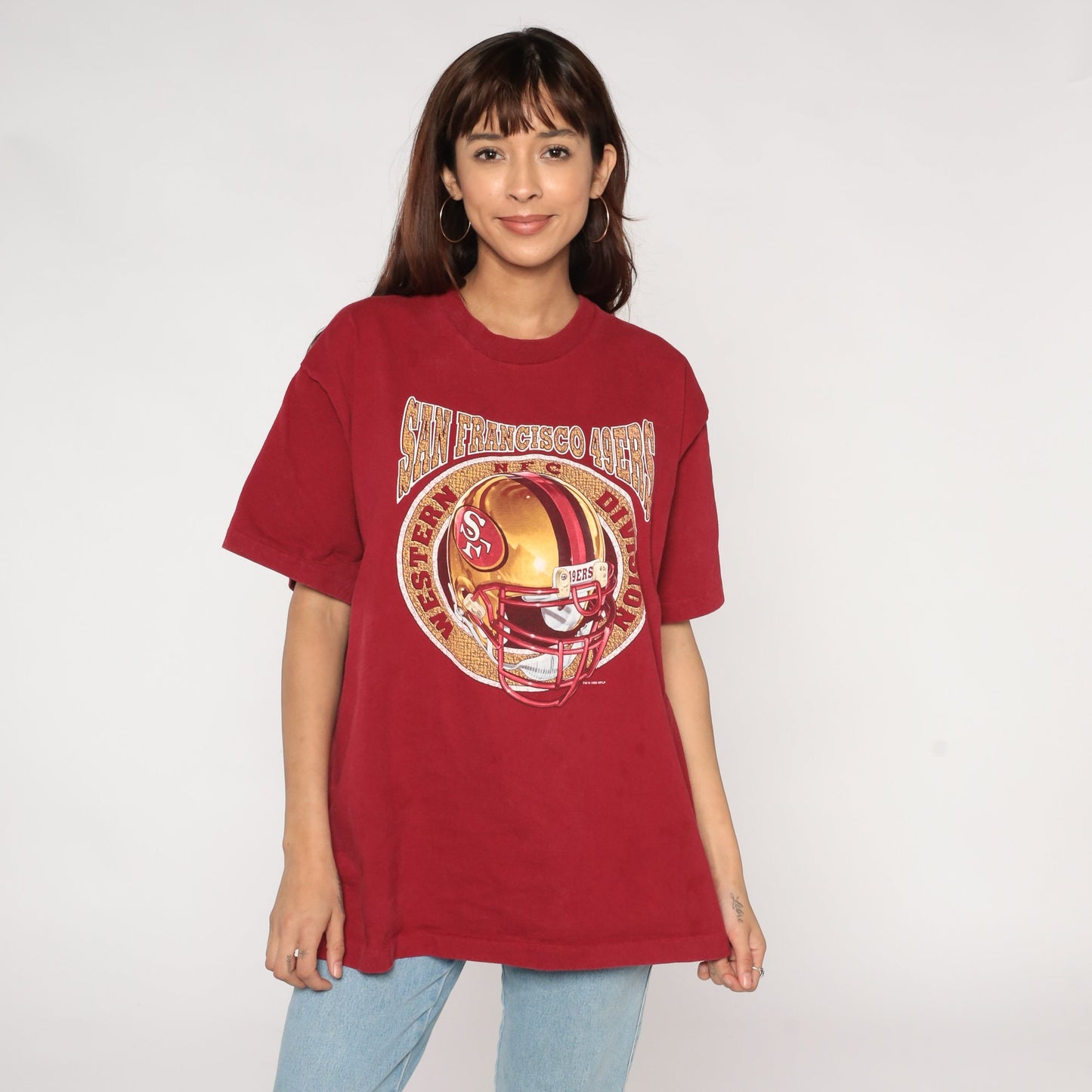 90s San Francisco 49ers NFL Football T-Shirt Red Single Stitch Extra Large