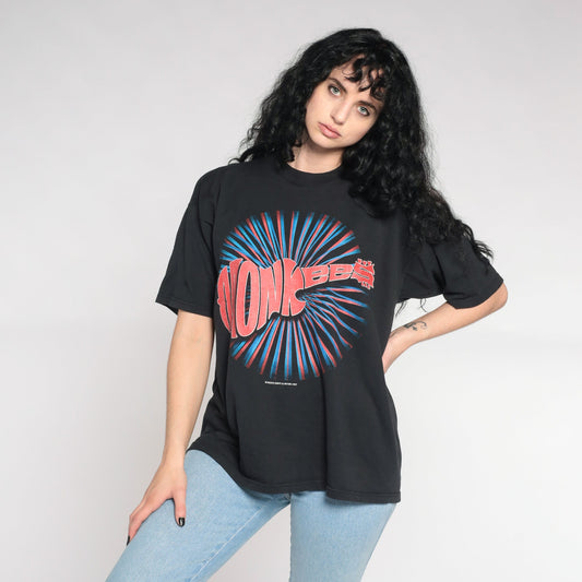 1997 The Monkees Tour Band T-Shirt Black Cotton Extra Large XL