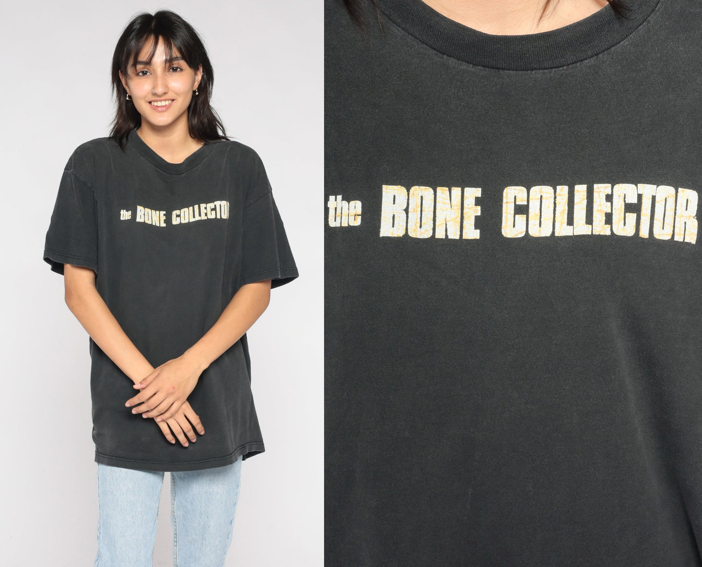 The Bone Collector 00s Movie Graphic Tee Black Cotton Extra Large XXL