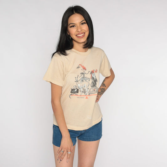 Y2K The Nature Conservancy Latin America Wildlife Graphic Tee Tan Small S
