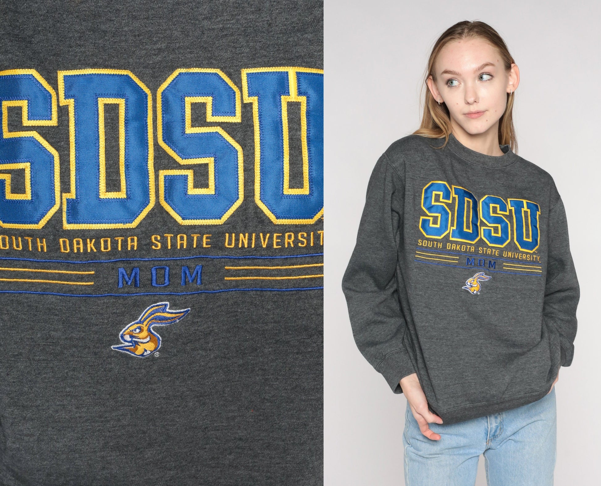 Y2K SDSU Mom Sweatshirt South Dakota State University Crewneck Small S