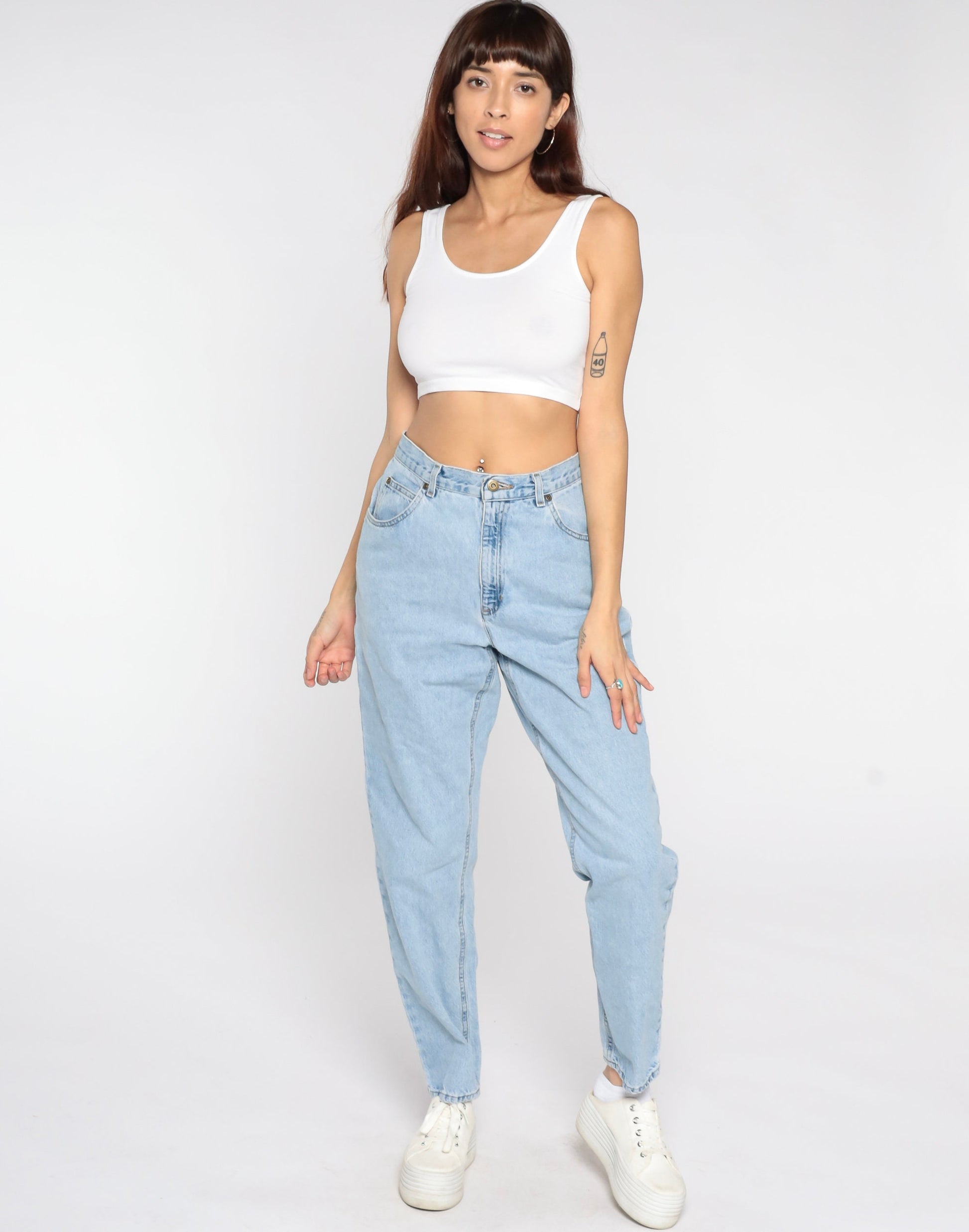 00s Liz Claiborne Mom Jeans Blue Denim Tapered High-Rise Medium