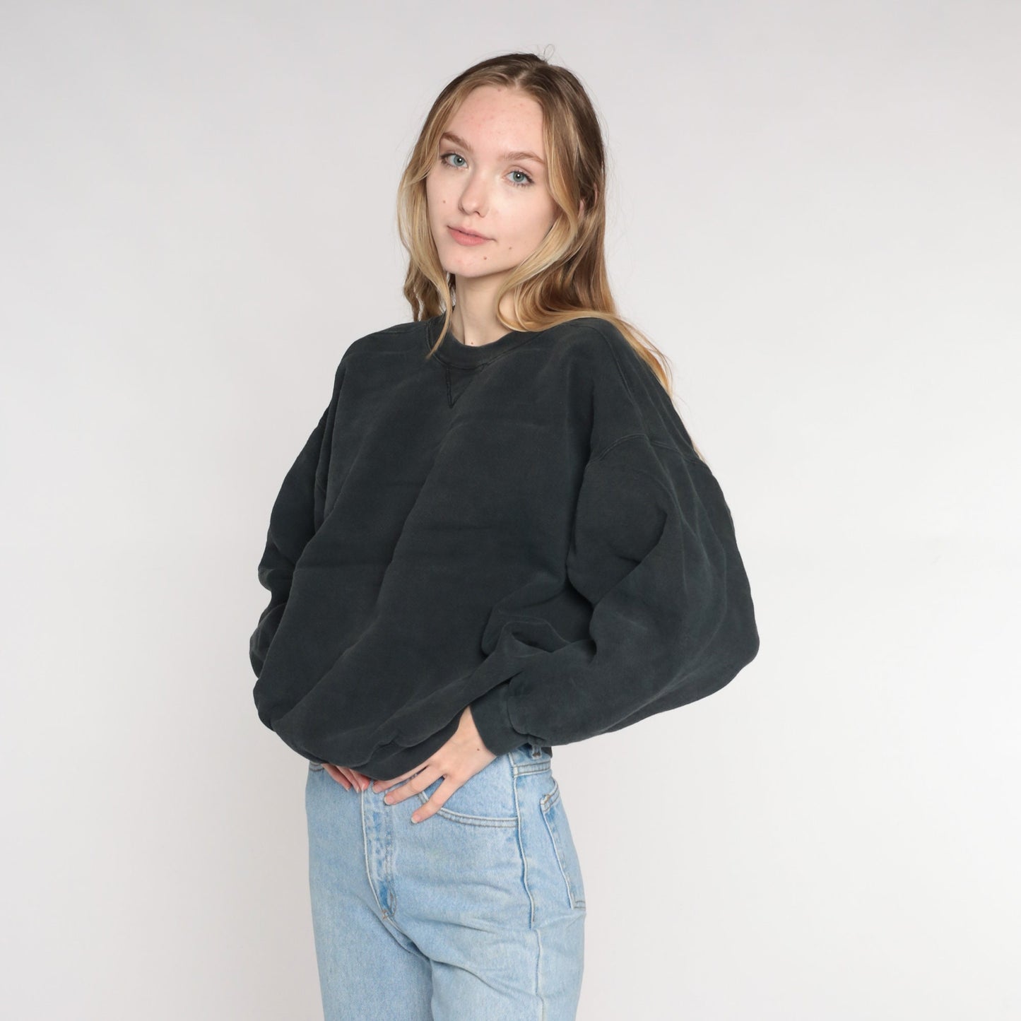 Y2K Counter Culture Black Graphic Sweatshirt Crewneck Medium M