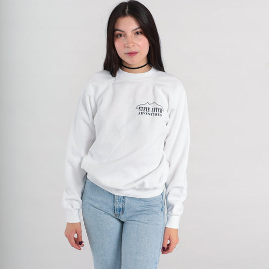 90s Steve Untch Adventures El Altar Ecuador Mountain Sweatshirt White Medium
