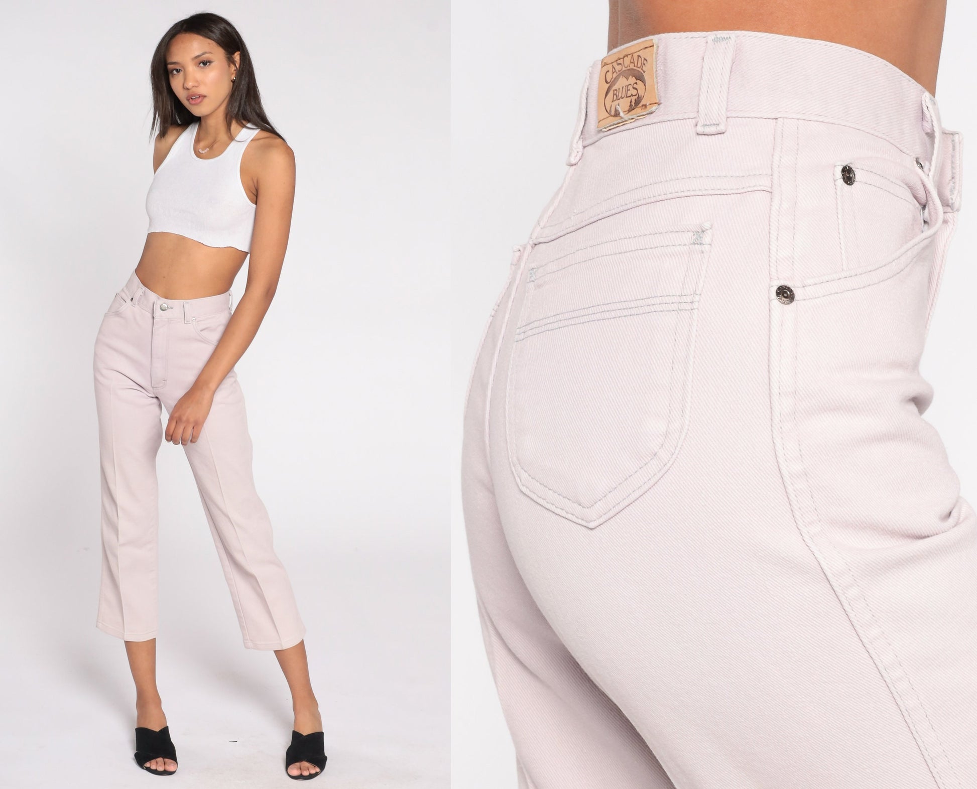 90s Cascade Blues Light Pink High Waist Straight Leg Jeans Small 26