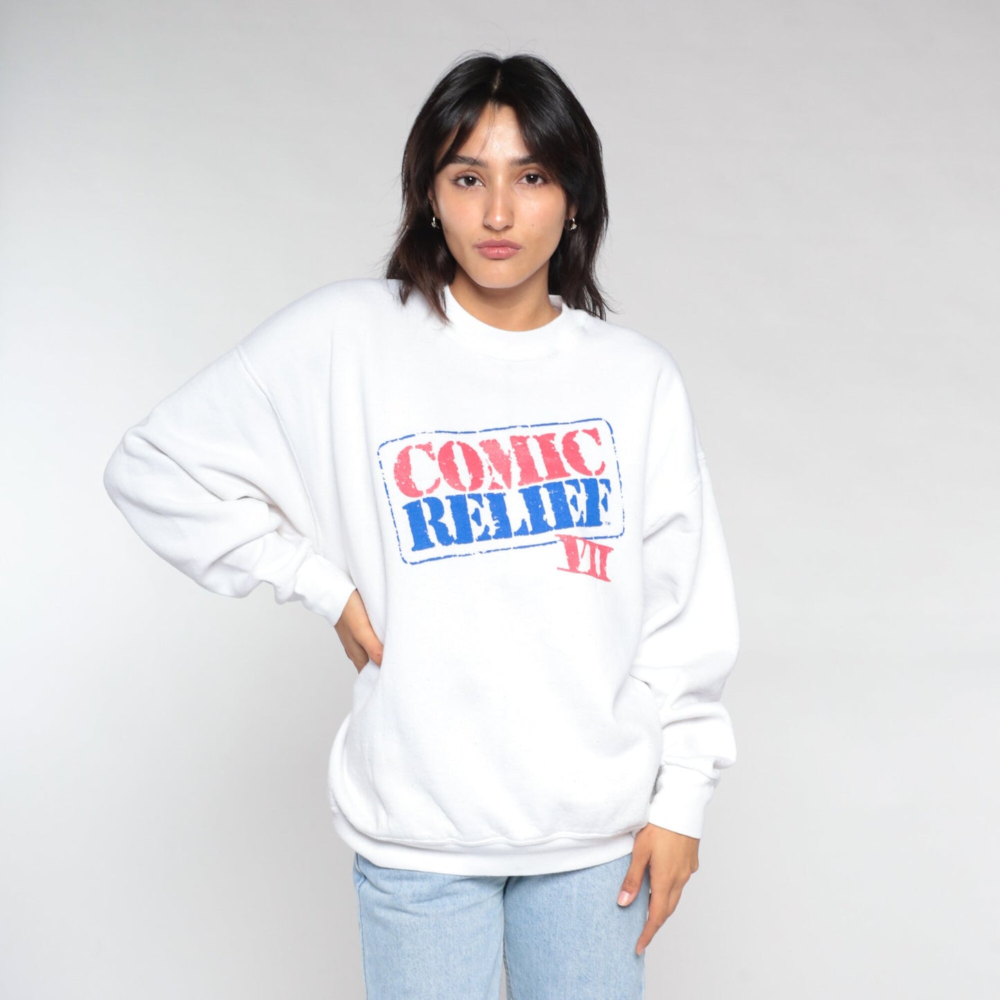 1995 Comic Relief VII Sweatshirt 90s Graphic Charity Event Crewneck XL