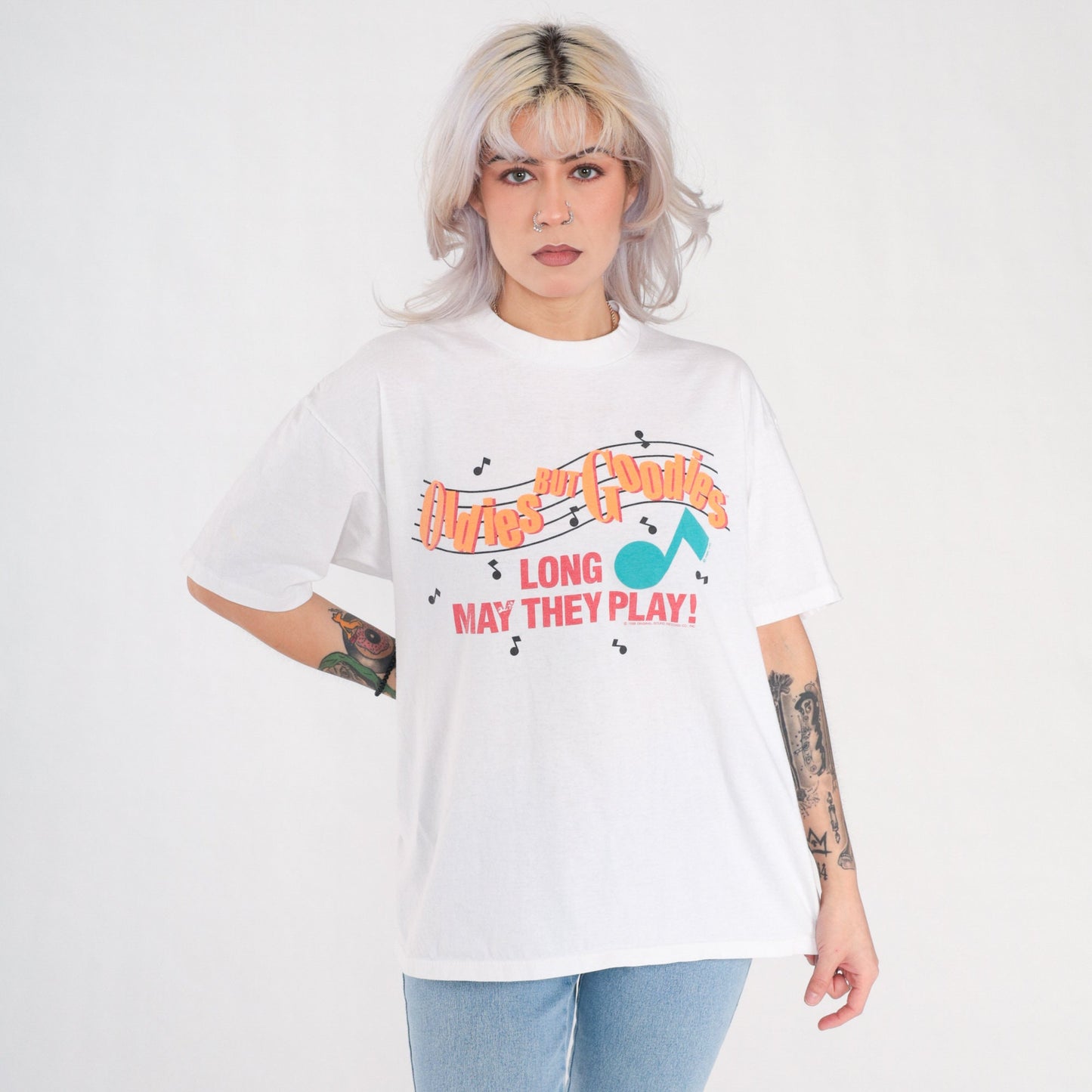 90s Oldies But Goodies Original Sound Record Co Graphic T-Shirt Extra Large