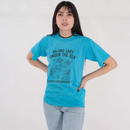1997 Dilworth Elementary School Walkaround Graphic Tee Blue Dragon Small S