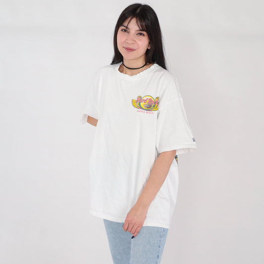 90s Hard Rock Cafe Myrtle Beach Egypt Pharaoh Graphic Tee White XL