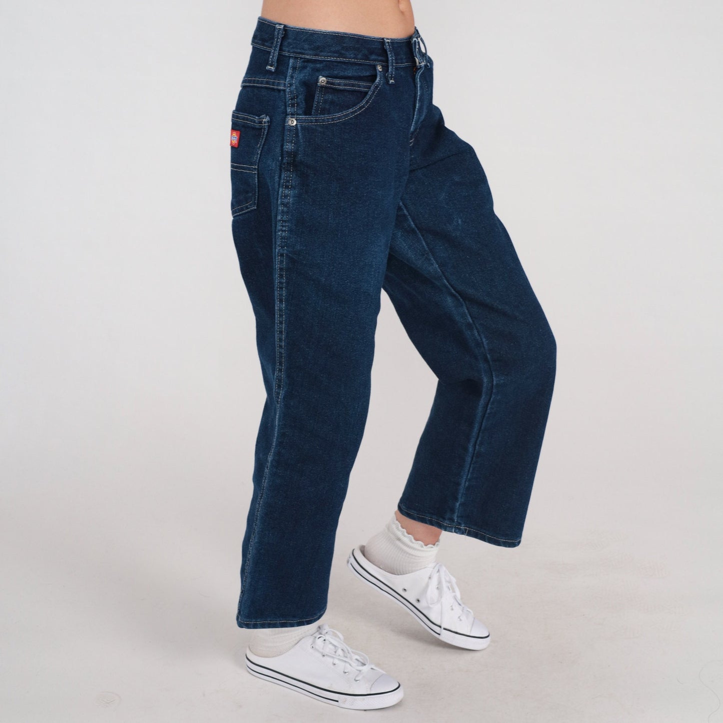 Y2K Dickies Flare Jeans Low Rise Dark Wash Denim Bell Bottom 00s Medium